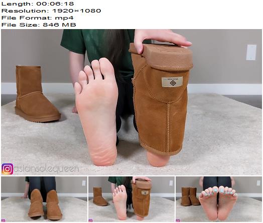 asiansolequeen  UGG boots and bare feet humiliation JOI preview
