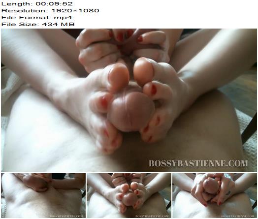 Bossy Bastienne  Footjob Ballbusting And Ruined Orgasm preview