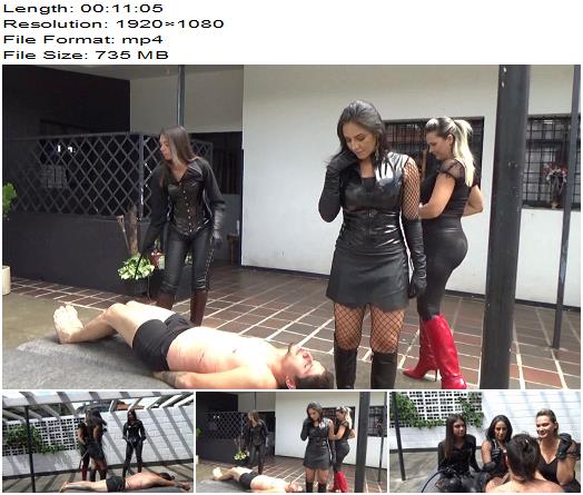 Goddess Joanna  Trampled And Whipped By Three Gorgeous Boot Goddesses  LATIN BEAUTIES IN HIGH HEELS preview