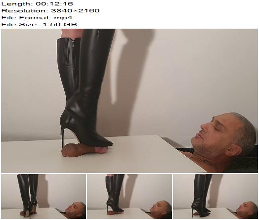 High Heels Goddess Lady Latisha  CBT Trample Board Le Silla Stiletto Boots Part 2 close up UHD 4K preview