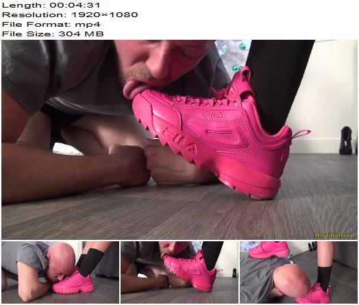 Miss Tiffany  Stinky Pink Running Sneakers Need To Be Cleaned By A Slaves Mouth preview