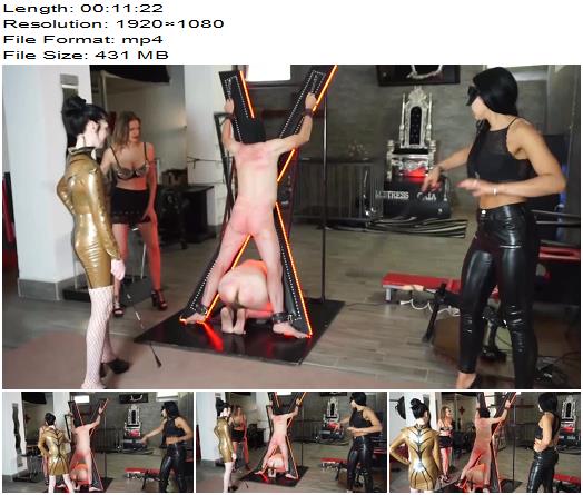 Three Femdom Chicks Whipping And Punishing Their Slaves preview
