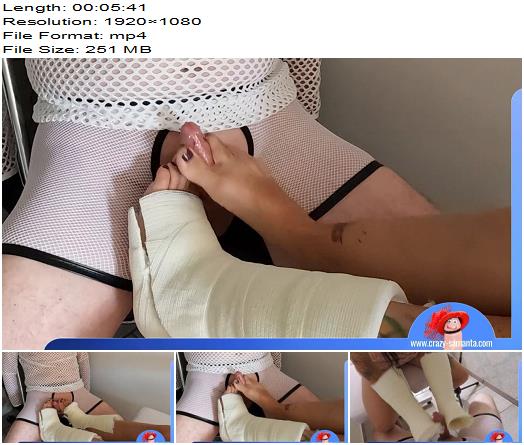 Crazy Samanta  Cast Footjob  Gips Footjob Cast Footjob Foot Fetish preview