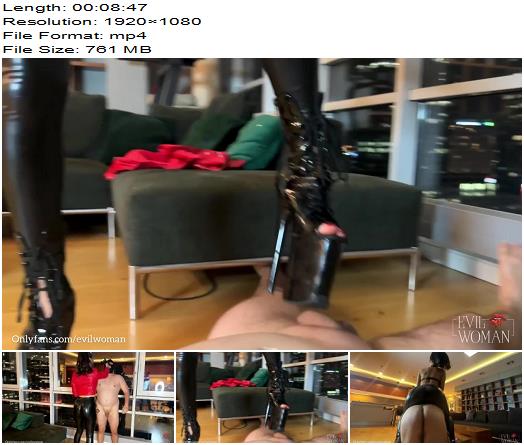 Evil Woman Hard ballbusting punishment for my slave preview