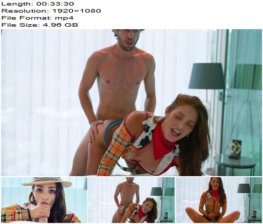 Goddess Kate Carl  COWGIRL RIDES AND PEGGS BIG WHITE BULL  PURE PLEASURE preview