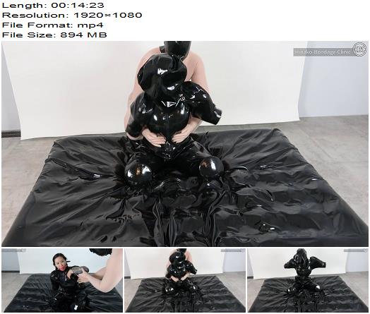 Hinako House of Bondage New Rubber Doggy Suit Escape Challeng preview