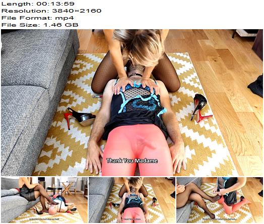Maitresse Julia  Worship my Pantyhose Feet and Cum on it preview