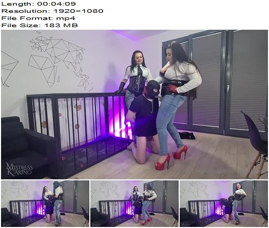 Mistress Karino  I And Dinahmistress Wanted Using Our Slave For A Sucking Our Dildos preview