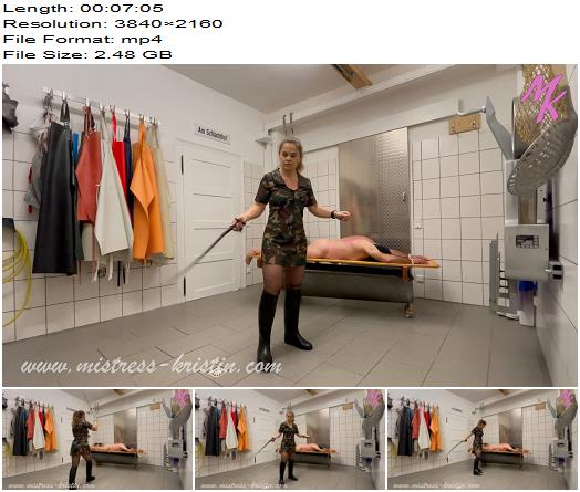 Mistress Kristin  Drillsergeant PART 2  Bullwhip in the Slaughter Room preview