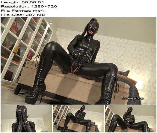 Kinky Leather Clips Full leather orgasm and JOI Fetish Liza preview
