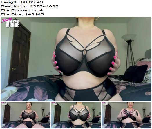 Maria Moore  Black Sheer Bra JOI preview